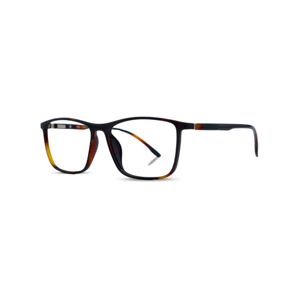 eyehold Rectangle Matt Black Classic Design frame for Men & Women(52)