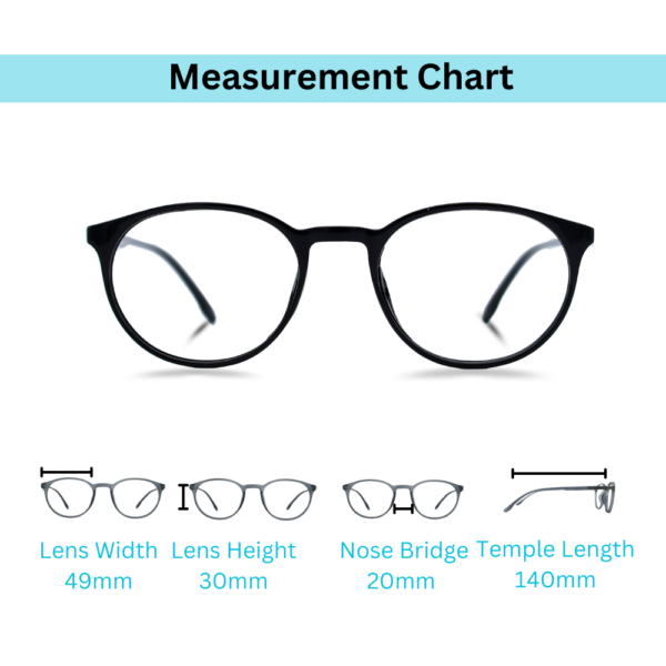 eyehold Full Rim Round Frame Stylish & Durable Design for Men & Women (49 mm)