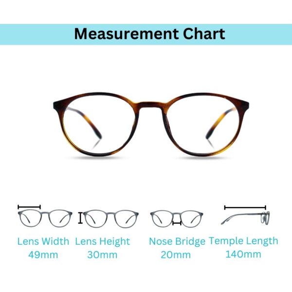 eyehold Full Rim Round Frame Stylish & Durable Design for Men & Women (49 mm)