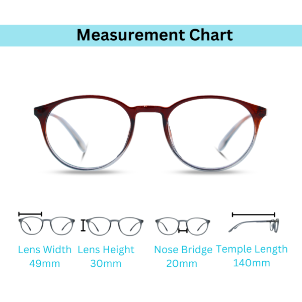 eyehold Full Rim Round Frame Stylish & Durable Design for Men & Women (49 mm)