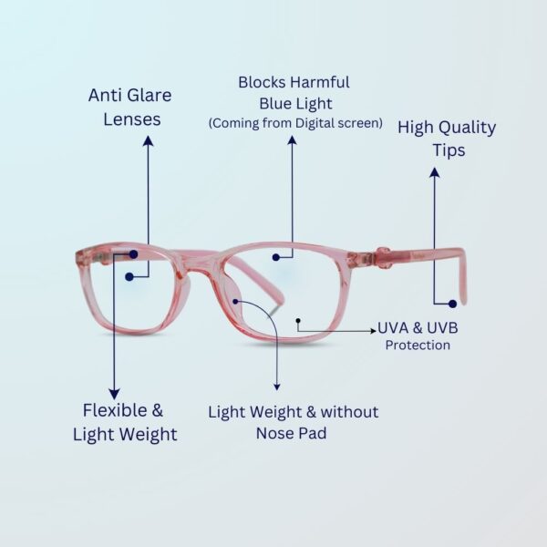 eyehold kids transparent full Rim Rectangular frame