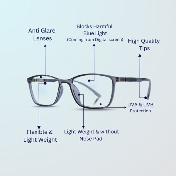 eyehold Rectangle Classic Design frame for Men & Women(48)