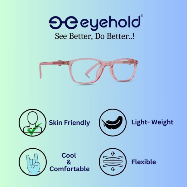 eyehold kids transparent full Rim Rectangular frame