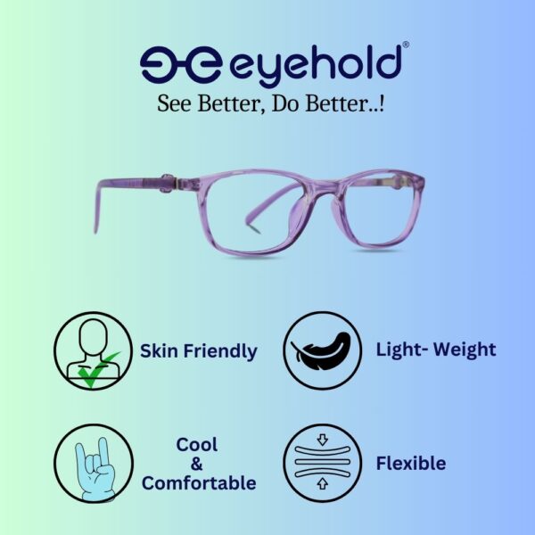 eyehold kids transparent full Rim Rectangular frame