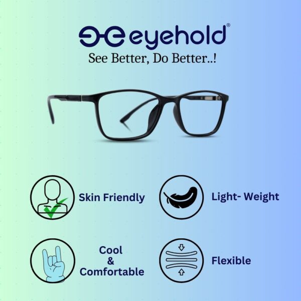 eyehold Rectangle Classic Design frame for Men & Women(48)