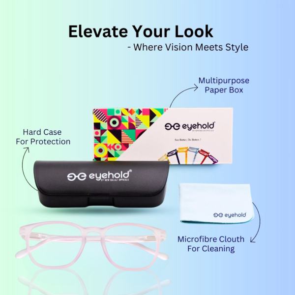 Mattflex Light Purple Square Full Rim TR90 Unisex Eyeglass Frame - Image 7